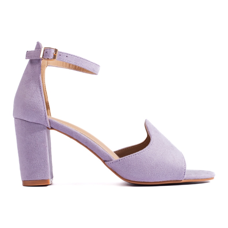 Beige sandaler til kvinder på stolpen fra W. Potocki violet