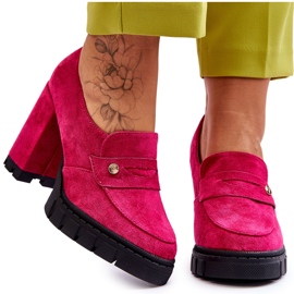 Vinceza Elegante ruskind højhælede Fuchsia Mintore lyserød