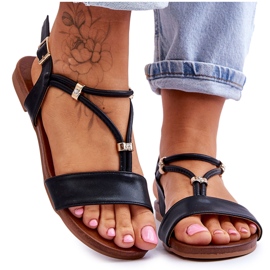 Flade sandaler til kvinder S.Barski KV-541-120 Sort