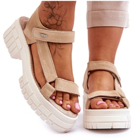 Dame Big Star Suede Sandaler LL276036 Beige