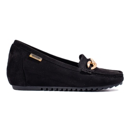 Shelovet loafers i sort ruskind