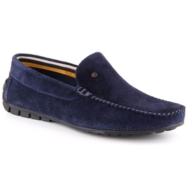 Loafers i læder med Filippo M MP923-sko i ruskind blå