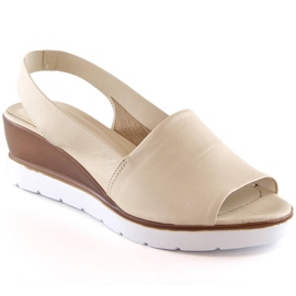 Kvinders beige kilesandaler Potocki AD77007