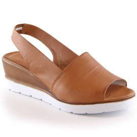 Brune kilesandaler til kvinder Potocki AD77007