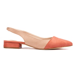 Dame Pumps Shelovet med åben hæl beige