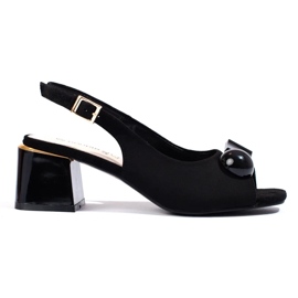 Sort ruskind sandaler