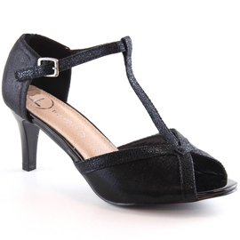 Damesandaler med sorte hæle Filippo DS1360