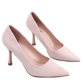 Giorgia Beige stiletter i ruskind til kvinder