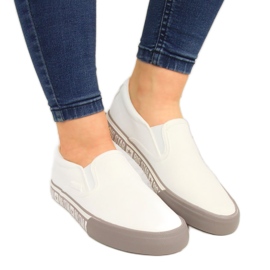 Tekstilsneakers slip on hvide Big Star HH274007