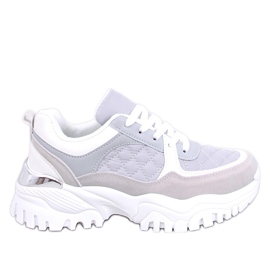 Ortega Grey wedge sneakers violet