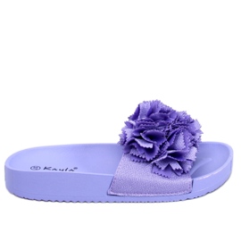 Dame hjemmesko med blomster Traille Purple violet