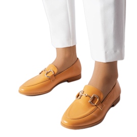 Brune flade loafers fra Jomphe orange