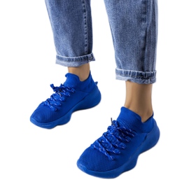 Blå stof sneakers