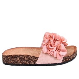 BM Kork hjemmesko med Brice Pink blomster lyserød