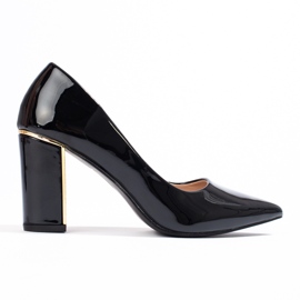 Shelovet klassiske patent læder pumps sort
