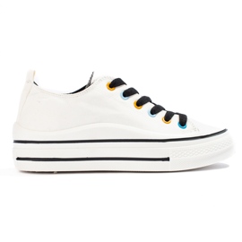 Kvinders sneakers på platformen Shelovet hvid