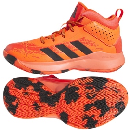 Basketballsko adidas Cross Em Up 5 K Wide Jr HQ8494 orange appelsiner og røde