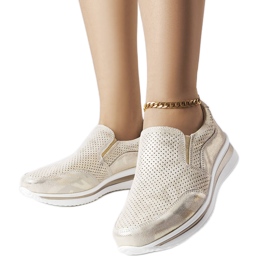 Gennembrudte guldsneakers fra Rhéaume gylden
