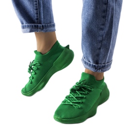 Grønne sneakers i stof