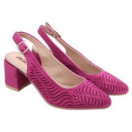 Dame sandaler i fuchsia ruskind, Jezzi RMR2263-4 lyserød