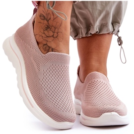 Adiora Pink Slip-on tekstilsneakers til kvinder lyserød