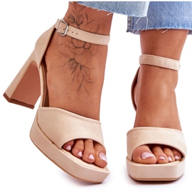 Ruskind Classic Platform Sandaler Beige Classy