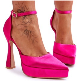 Moderigtige højhælede pumper Fuchsia Madness lyserød