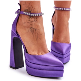 Moderigtige pumps på en hæl Lilla Santoro violet