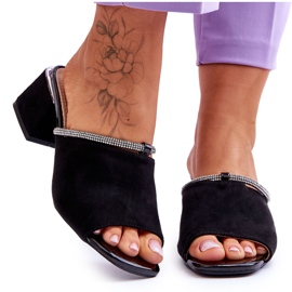 S.Barski Suede High Heel Hjemmesko KV-612-2 Sort