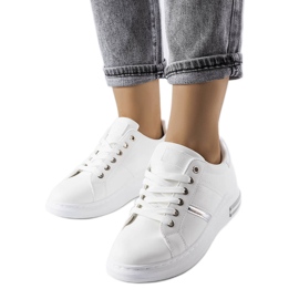 Hvide sneakers med indlæg fra Deans