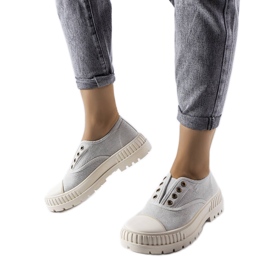 Walton grå elastiske sneakers