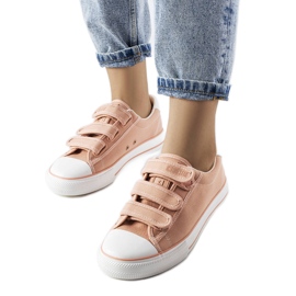 Pink velcro sneakers Big Star LL274A200 lyserød