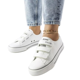 Hvide sneakers med velcro Big Star LL274A205