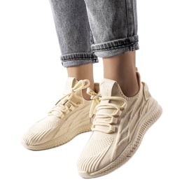 Beige sneakers fra Big Star LL274714