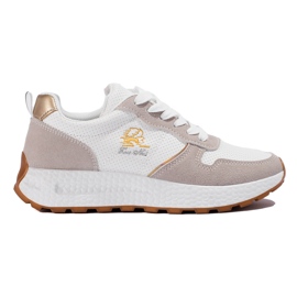 W. Potocki Sneakers på en tyk sål Potocki hvid og beige