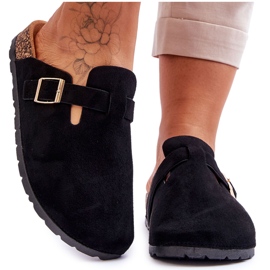 FJ1 Suede Sandaler På Cork Platform Sort Vellma