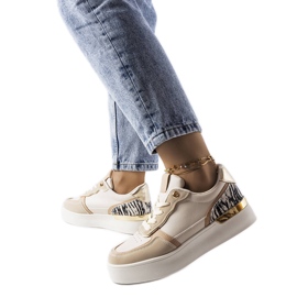 Beige platform sneakers fra Tooele