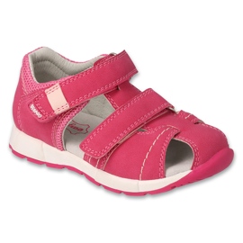Befado Børnesandaler med velcro, mørk pink 170P074 lyserød