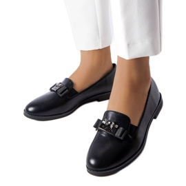Sorte elegante loafers fra Harquin