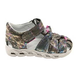 Pigeres sandaler skinnende læder mazurek 1364 metallic grå