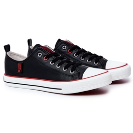 Herre lædersneakers Big Star JJ174068 Sort