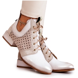 Læderstøvler Maciejka 05541-25 Lys beige