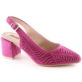 Sandaler med ruskindshæl Jezzi W RMR2263-4 fuchsia lyserød