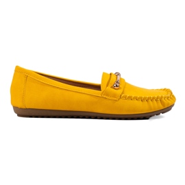 Gule klassiske dame loafers fra Shelovet