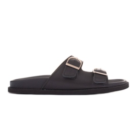 Marco Shoes Hjemmesko med spænder sort