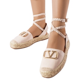 Beige espadriller med snøre fra Parent