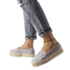 Grå platform espadriller fra Beaudry