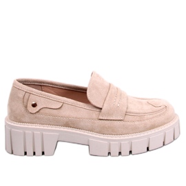 Platform loafers fra Chandra Beige