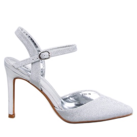 Pumps med åben hæl fra Imogen Silver sølv