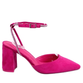Pumps med åben hæl fra Esten Fuchsia lyserød